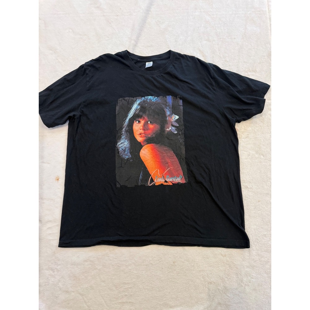 Linda Ronstadt Vintage Style Graphic T-Shirt Black XXL 100% Cotton Rare